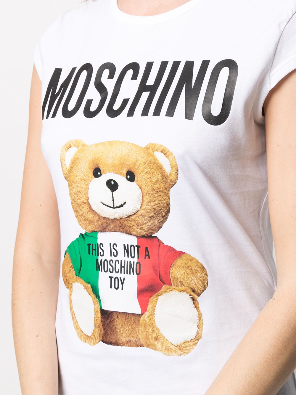 фото Moschino футболка с принтом italian teddy bear