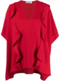 Valentino Garavani ruffled drape blouse - Red