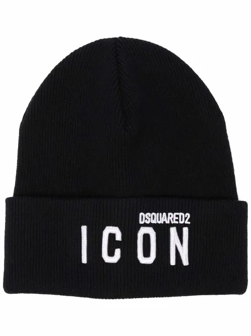 Écharpe en maille nervurée à logo brodé - DSQUARED2 - Modalova