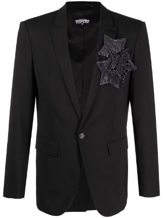 Dsquared2 logo-embellished Tuxedo Blazer - Farfetch