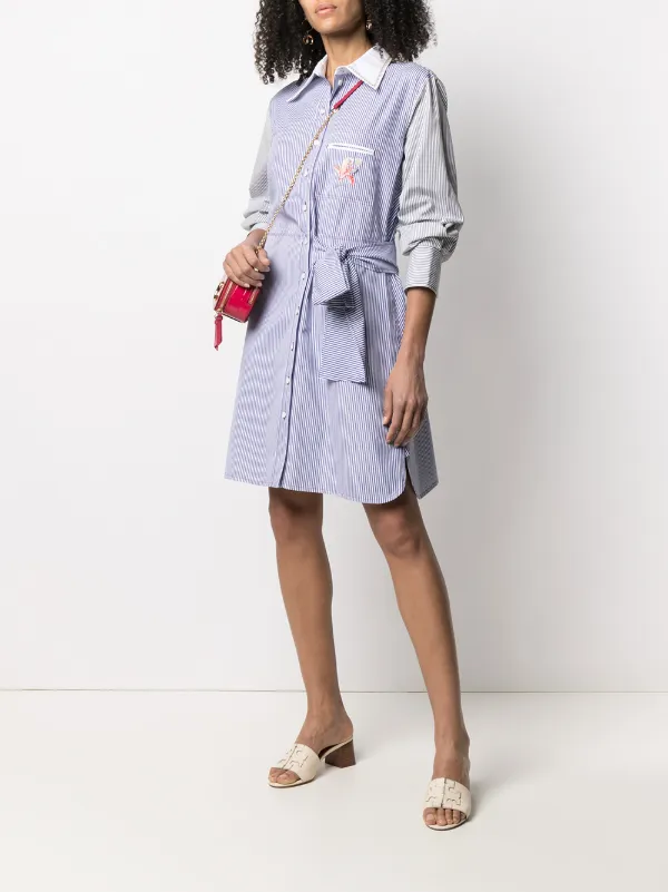 直営店‐Chloe‐ SALE! ベルト付き ストライプ シャツ ドレス アウトレット【Chloe】ベルト付き ストライプ シャツ ドレス