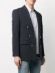 Balmain embroidered logo-patch blazer