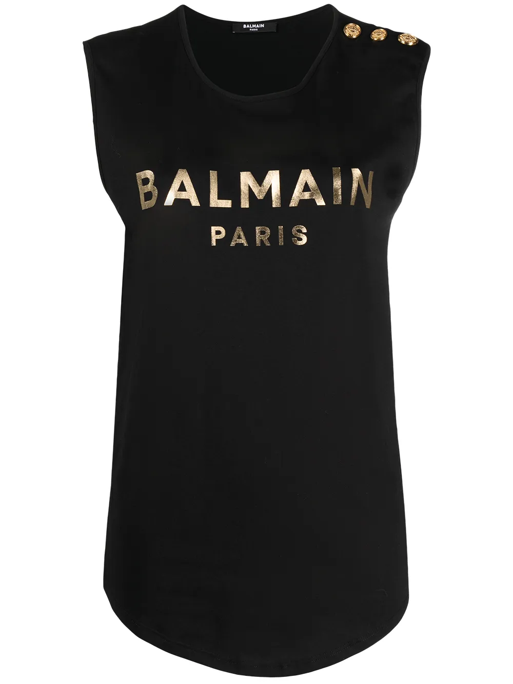 фото Balmain топ без рукавов с логотипом