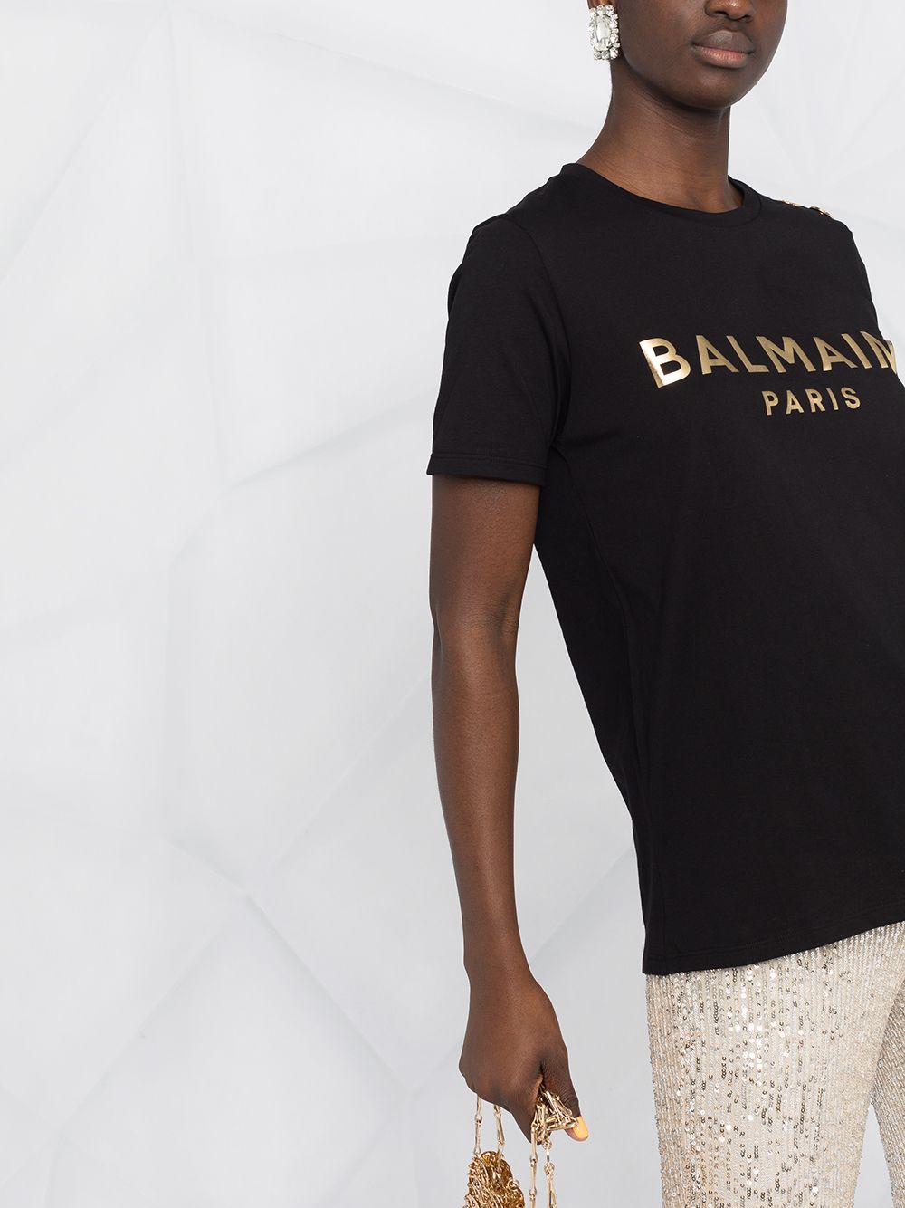 фото Balmain футболка с короткими рукавами и логотипом