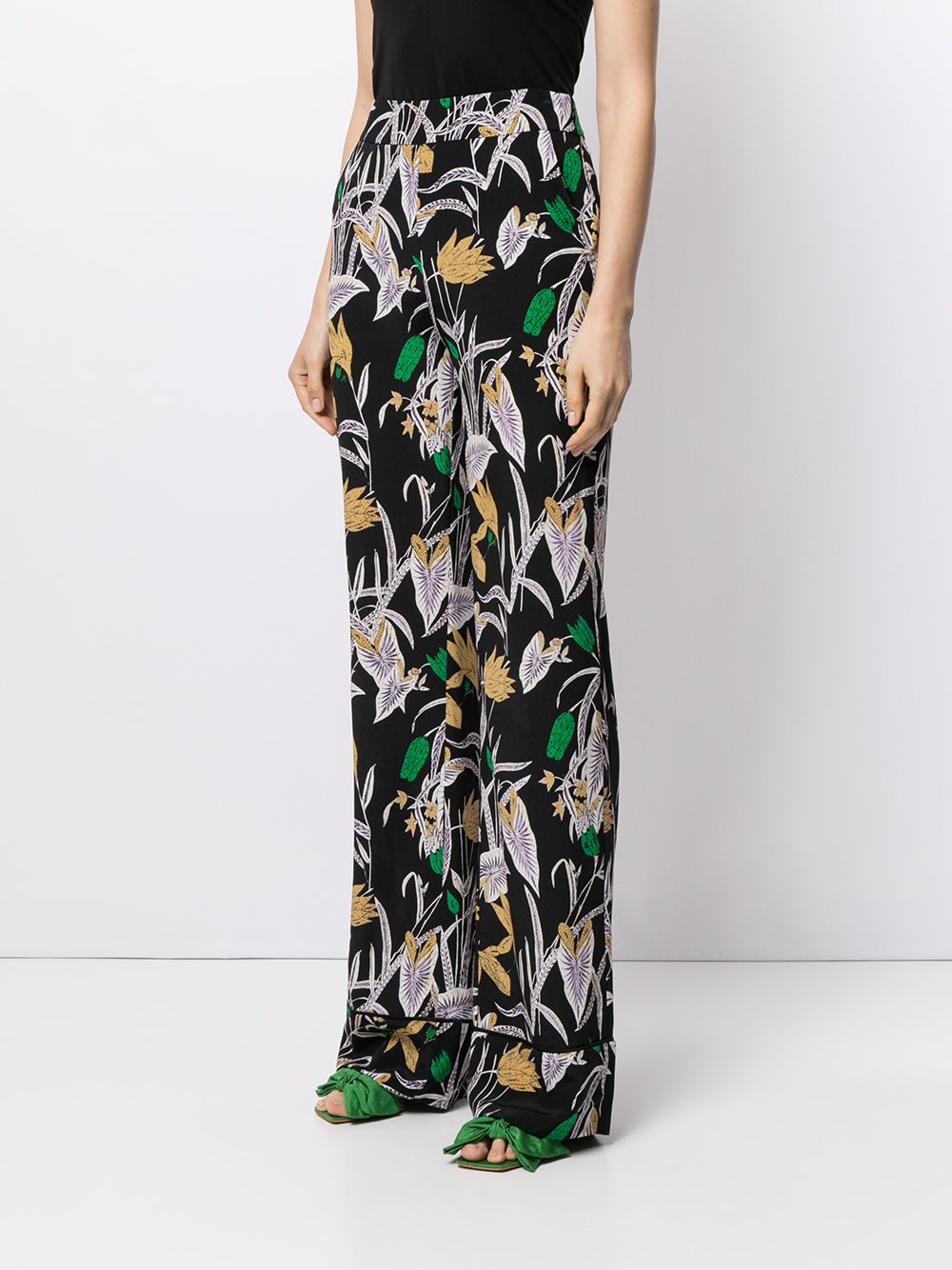 фото Dvf diane von furstenberg federica botanical-print palazzo trousers