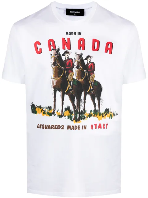 DSQUARED2 Born in Canada print T-shirt