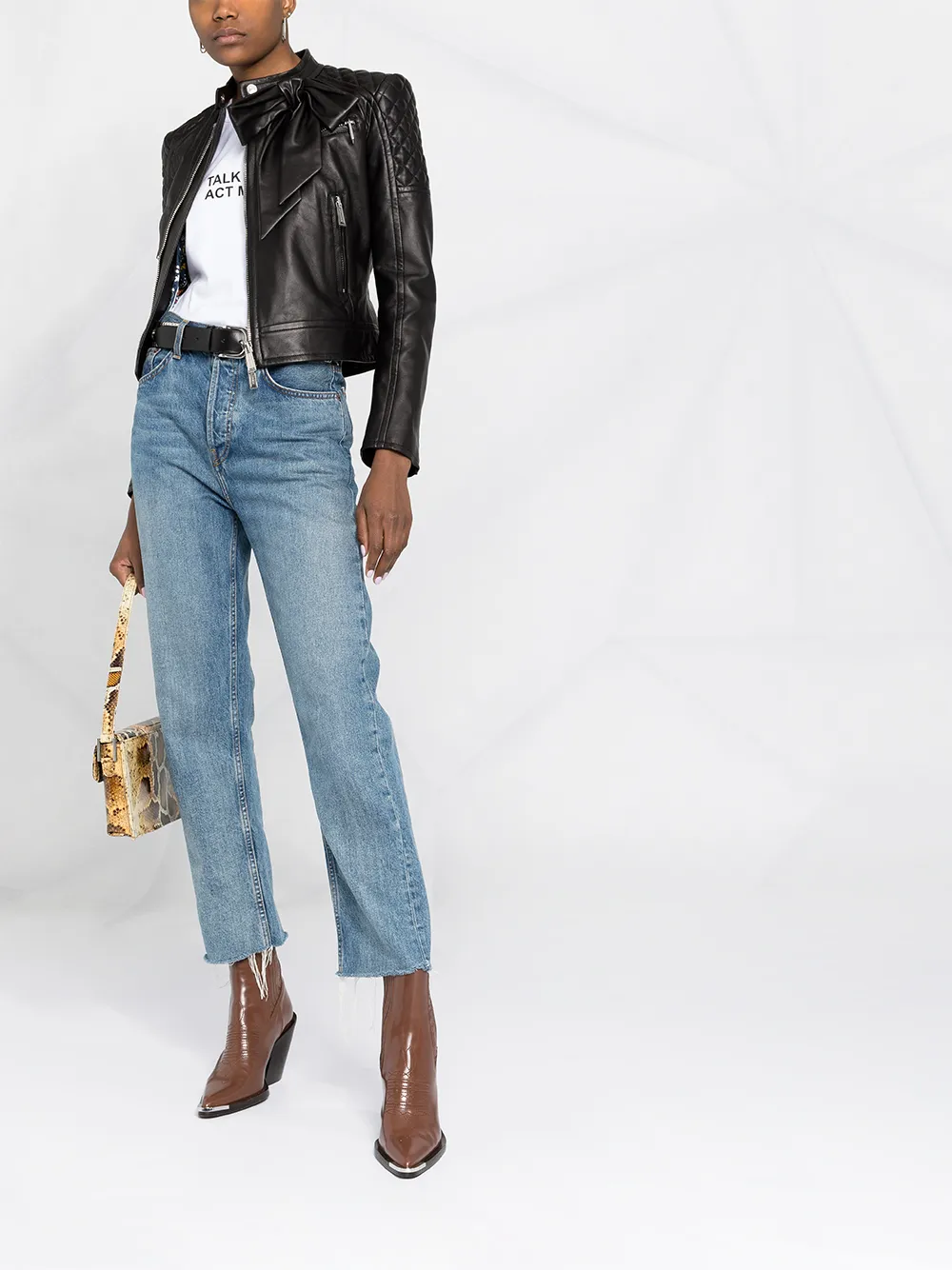 фото Dsquared2 байкерская куртка с бантом