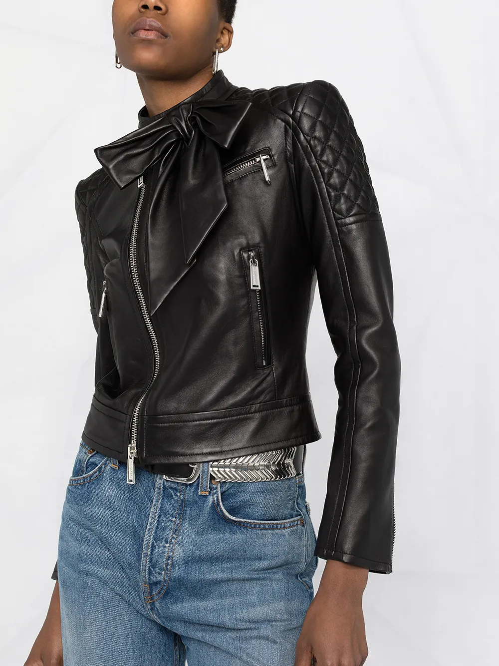 фото Dsquared2 байкерская куртка с бантом