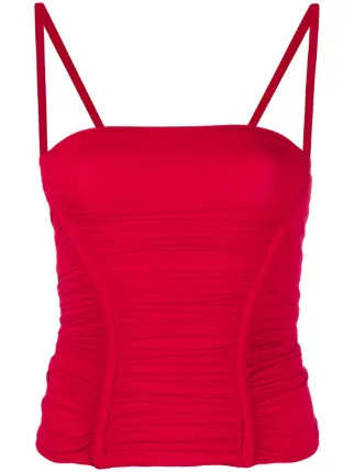 ruched front vest top