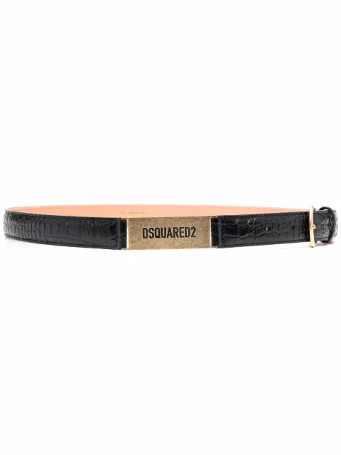 DSQUARED2 croc-effect belt