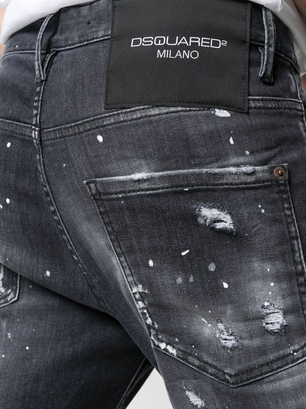 фото Dsquared2 джинсы mercury с эффектом потертости