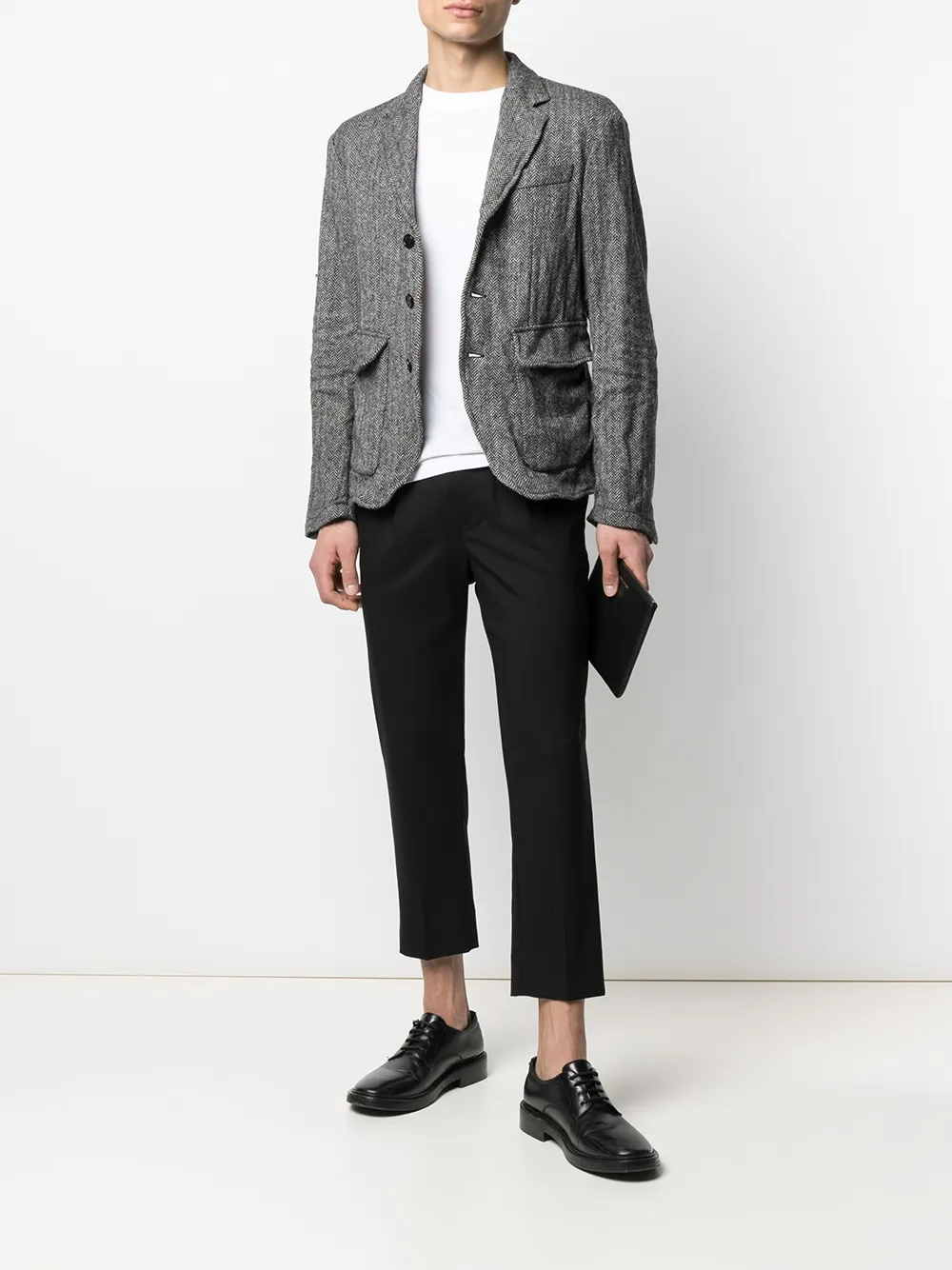 Dsquared2 Herringbone Print Blazer In 灰色