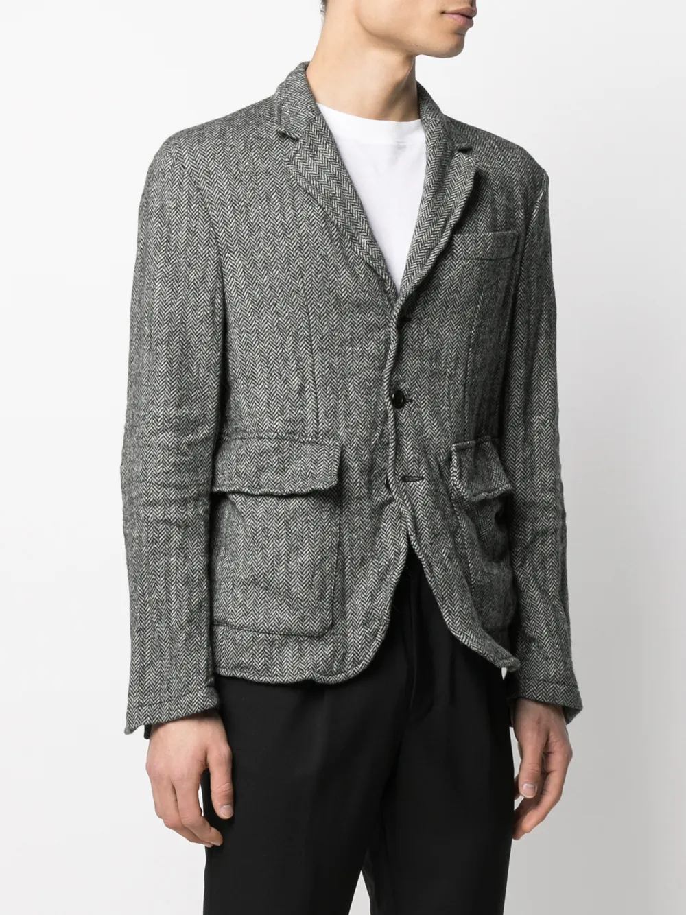 Dsquared2 Herringbone Print Blazer In 灰色