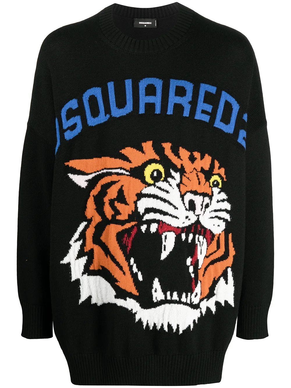 

Dsquared2 suéter tejido en intarsia - Negro