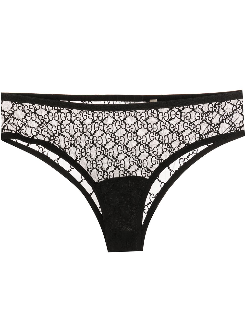 Gucci Gg Embroidery Lingerie Set In Black | ModeSens