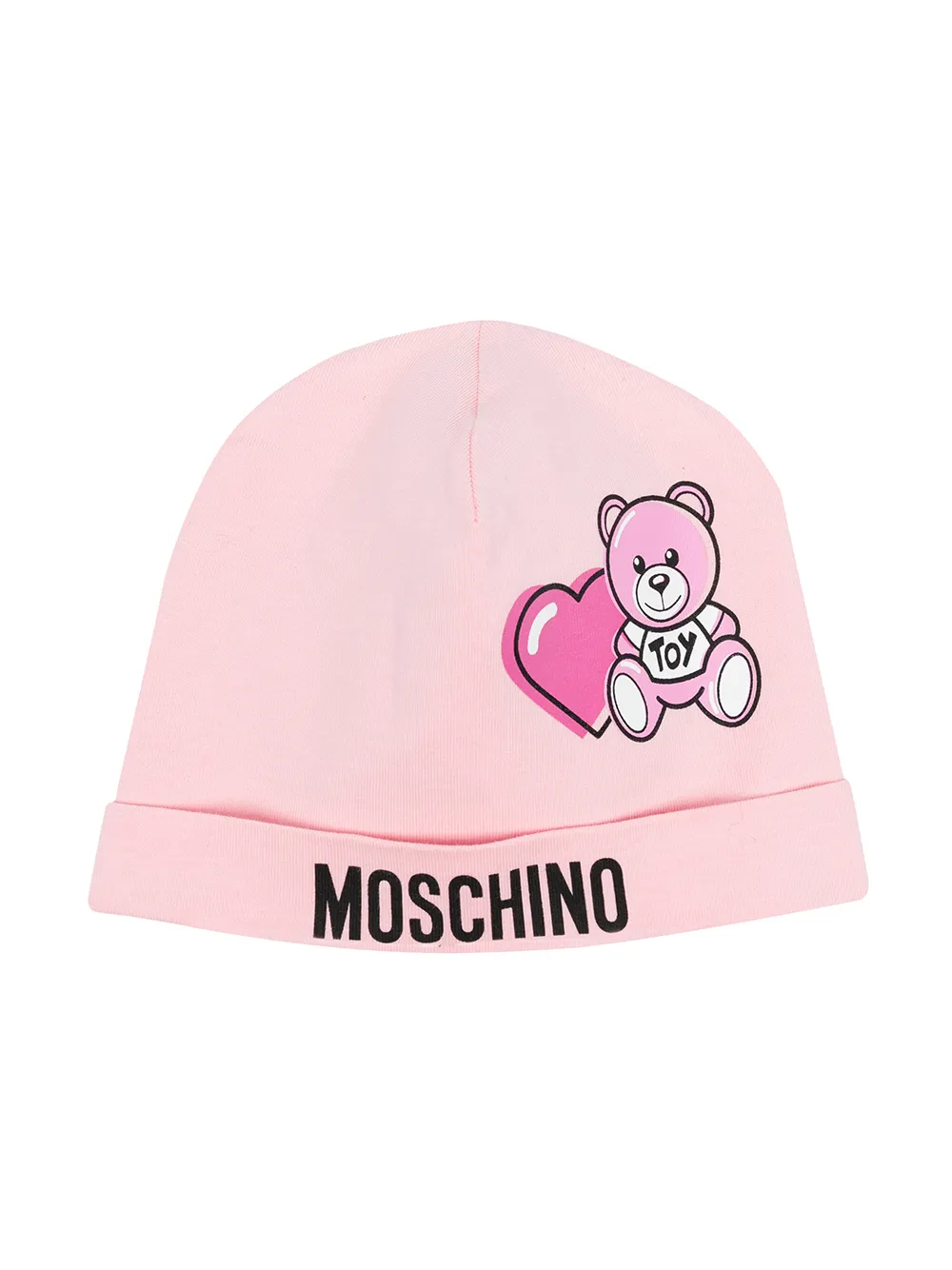 фото Moschino kids шапка бини с принтом teddy bear