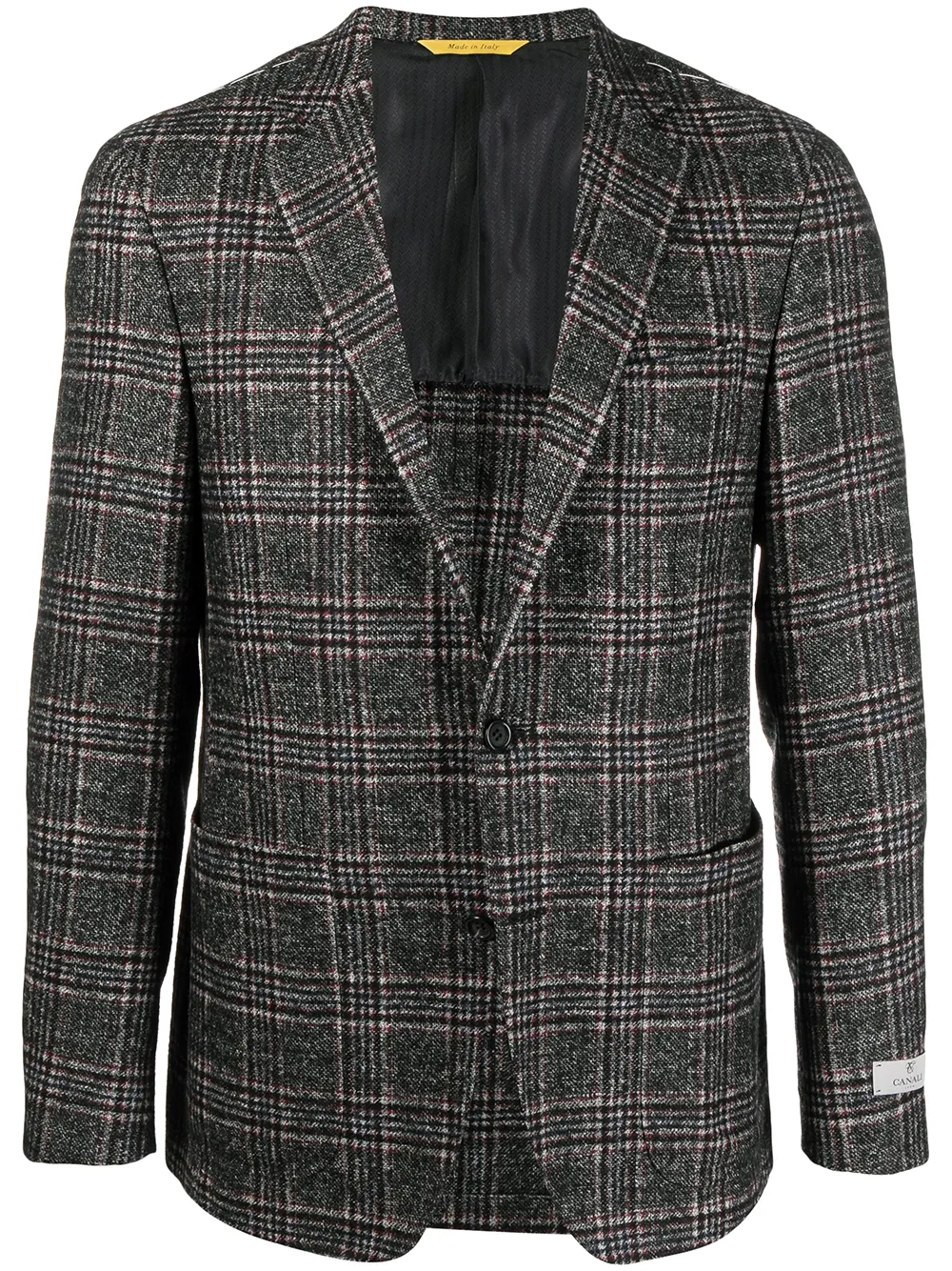 

Canali blazer con motivo de cuadros - Gris