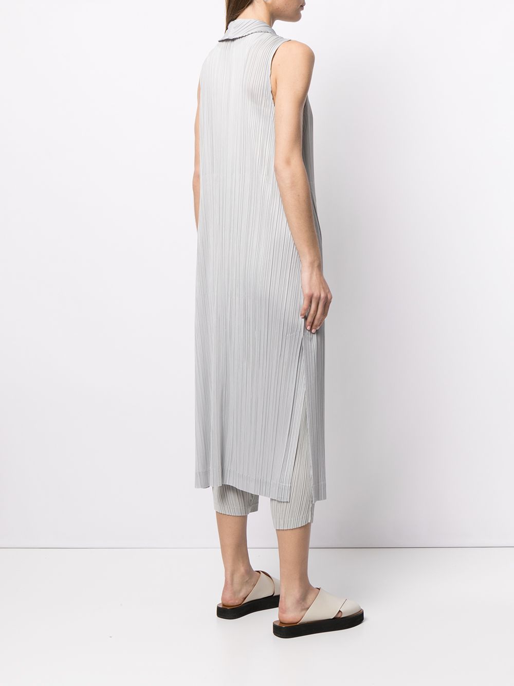 фото Pleats please issey miyake длинный плиссированный жилет