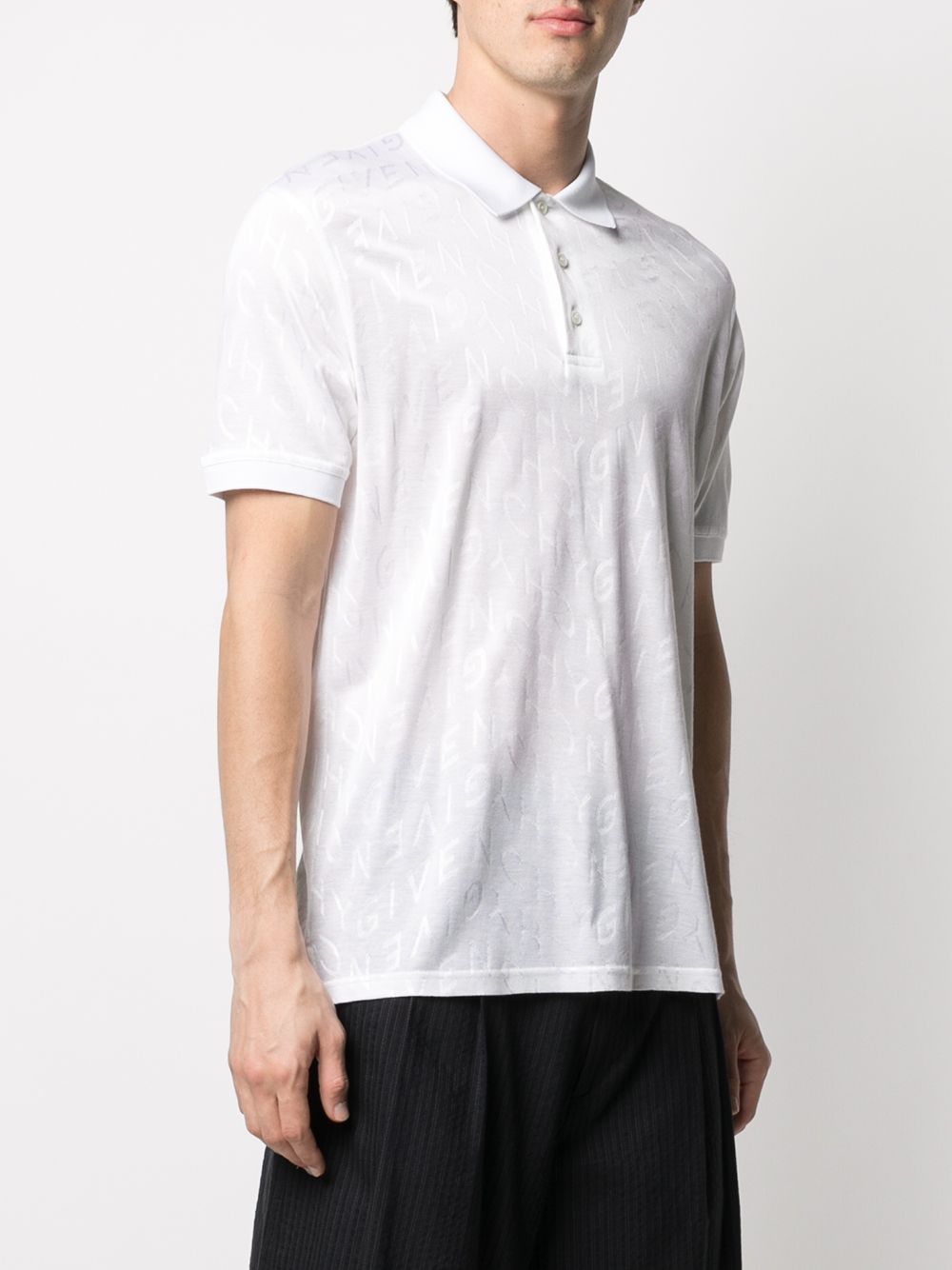 фото Givenchy рубашка поло с узором зигзаг