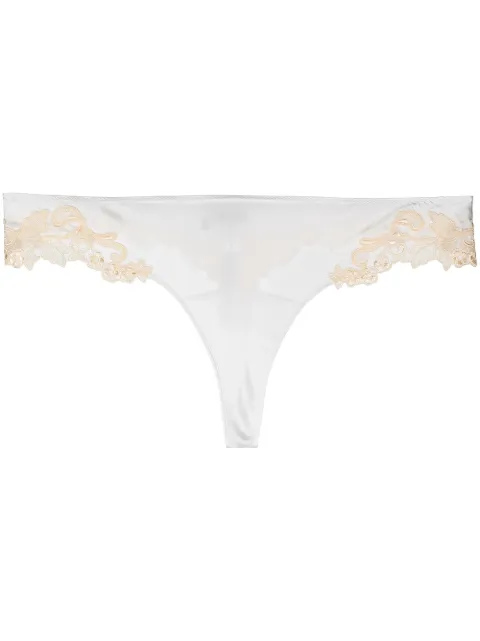 La Perla tanga de seda Frastaglio