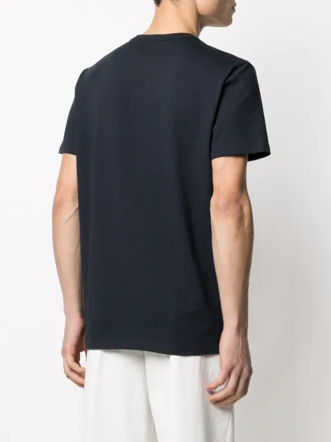 Moncler blue logo-embroidered short-sleeve T-shirt for men ...