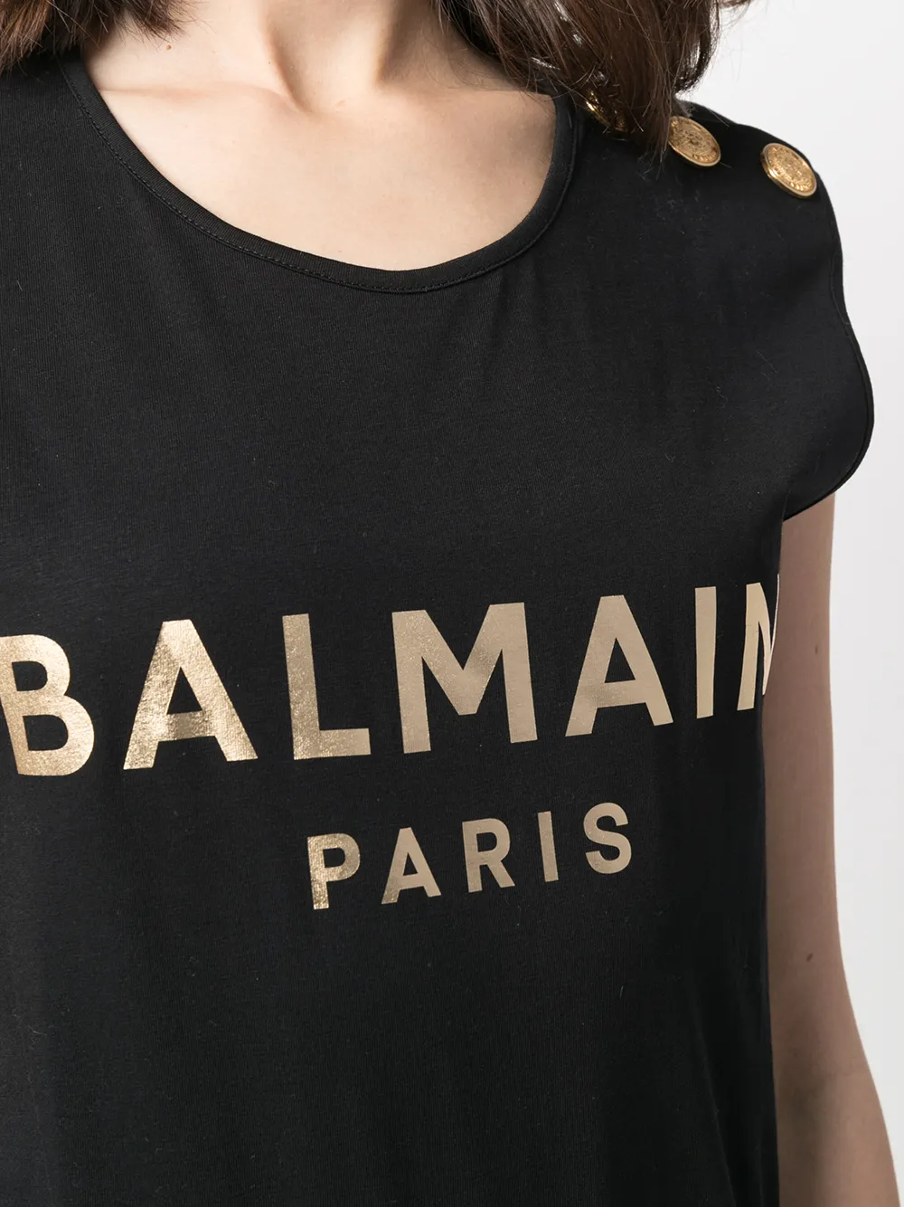 фото Balmain топ без рукавов с логотипом