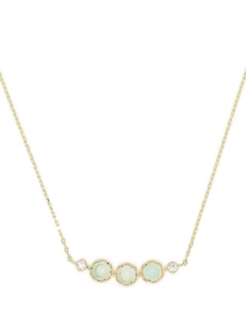 Dinny Hall 14kt yellow gold opal and diamond scoop necklace