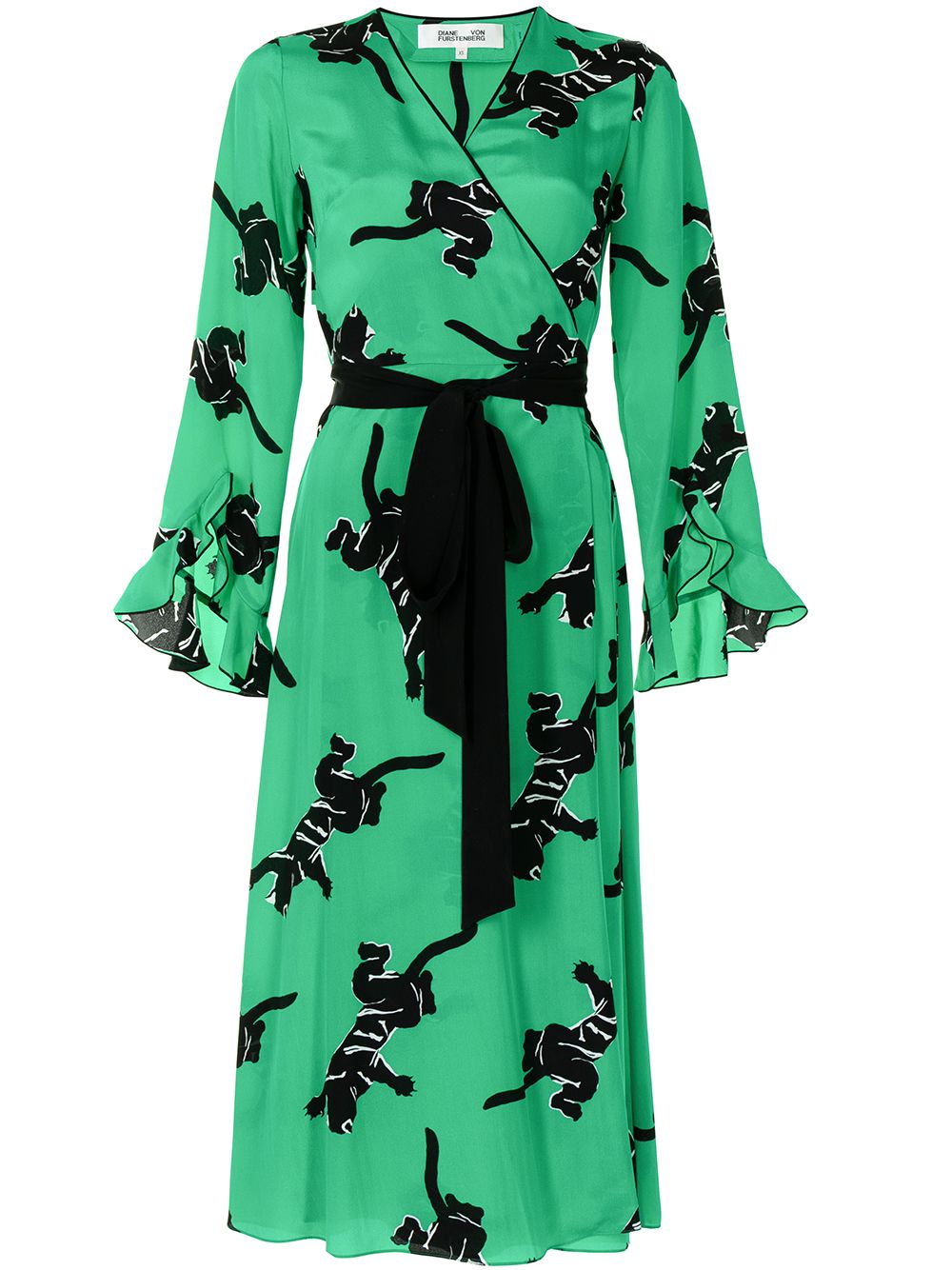 фото Dvf diane von furstenberg serena jaguar-print dress