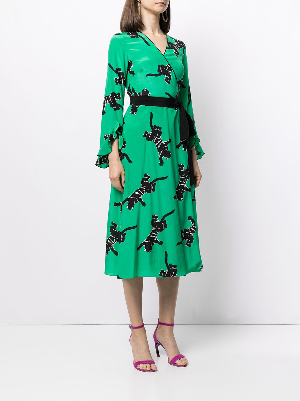 фото Dvf diane von furstenberg serena jaguar-print dress