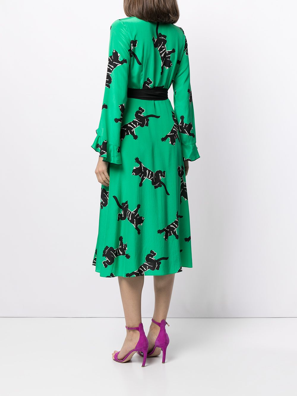 фото Dvf diane von furstenberg serena jaguar-print dress