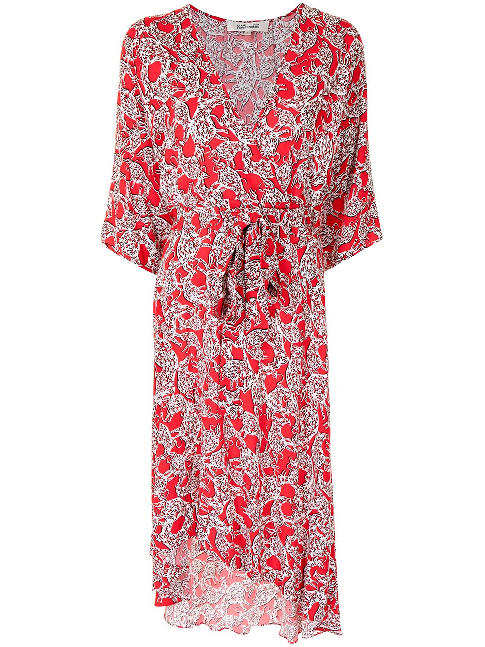 фото Dvf diane von furstenberg eloise ox-print dress