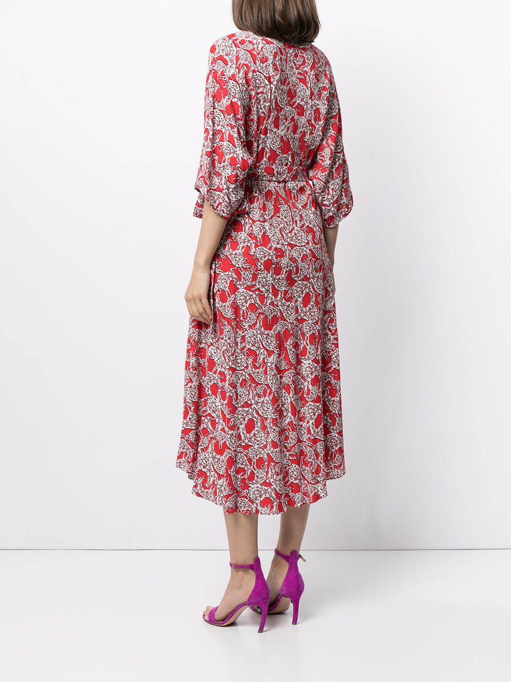 фото Dvf diane von furstenberg eloise ox-print dress