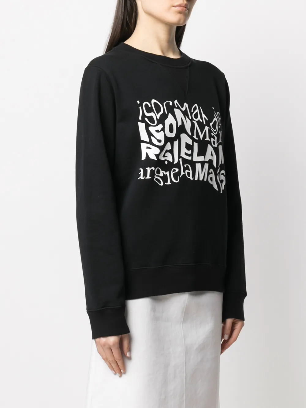фото Maison margiela толстовка distorted с логотипом