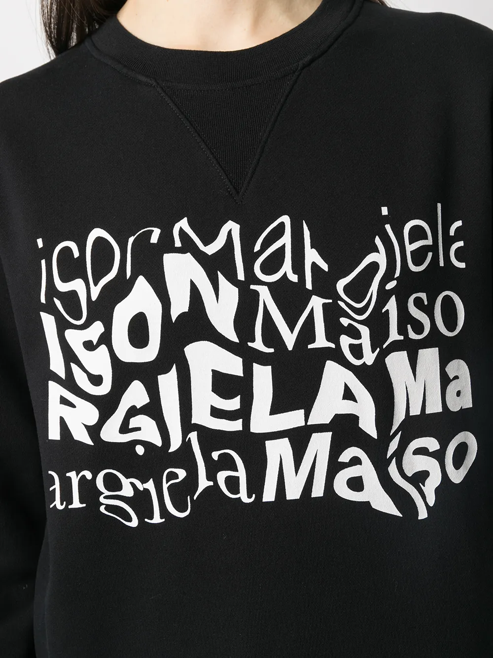 фото Maison margiela толстовка distorted с логотипом