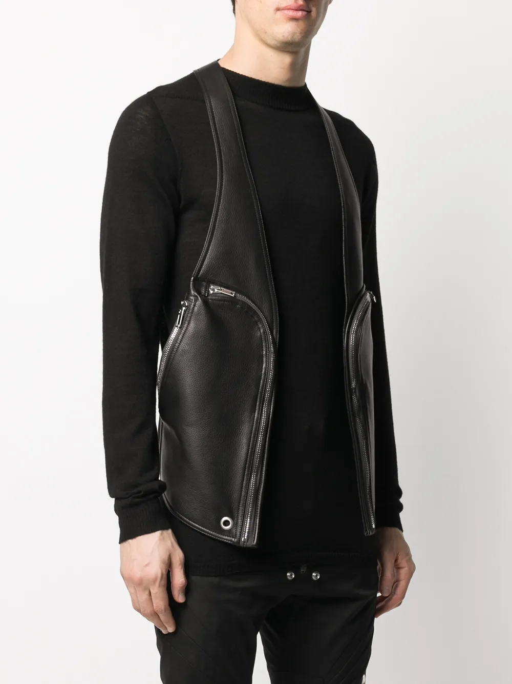 RICK OWENS Bauhaus leather vest | Smart Closet