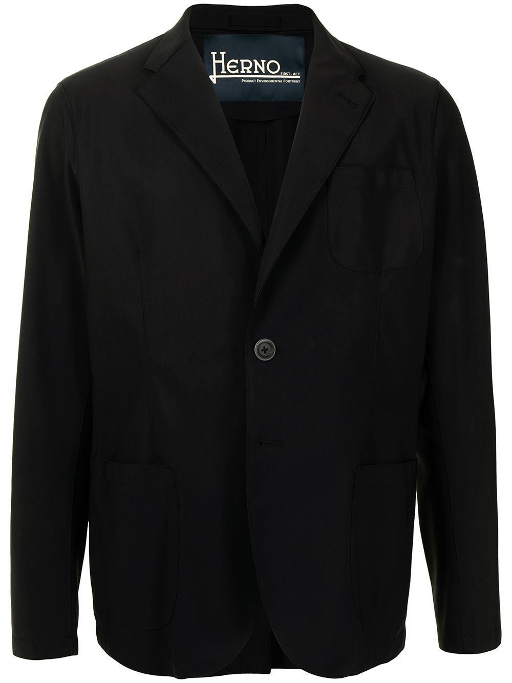 HERNO NOTCHED-LAPEL SINGLE-BREASTED BLAZER