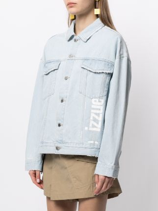 logo-print denim jacket展示图