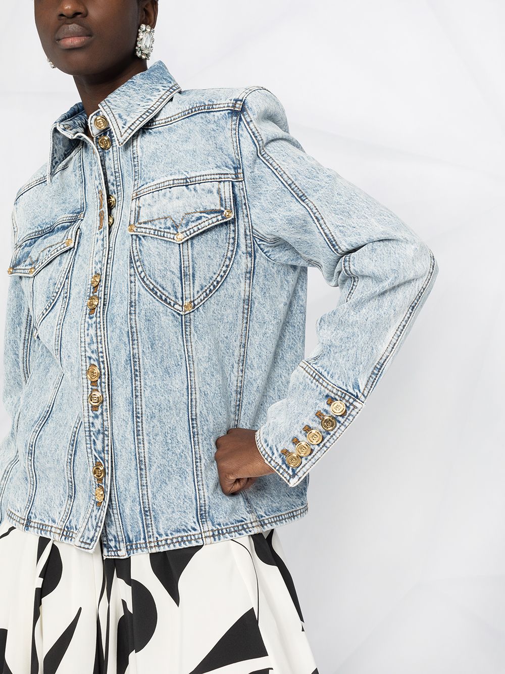 multi-panel Design Denim Jacket - Farfetch