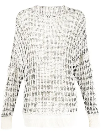 mesh knit jumper