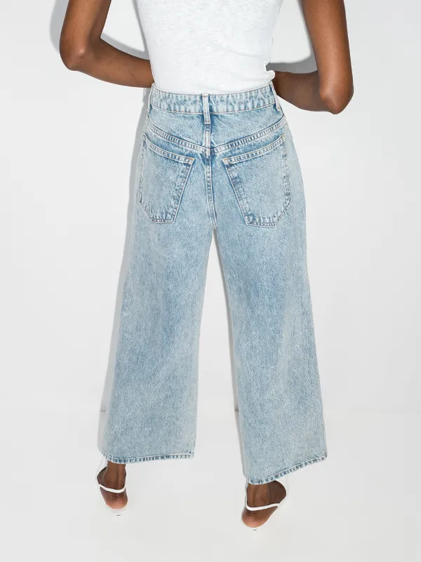 KHAITE The Ella wide-leg Cropped Jeans 