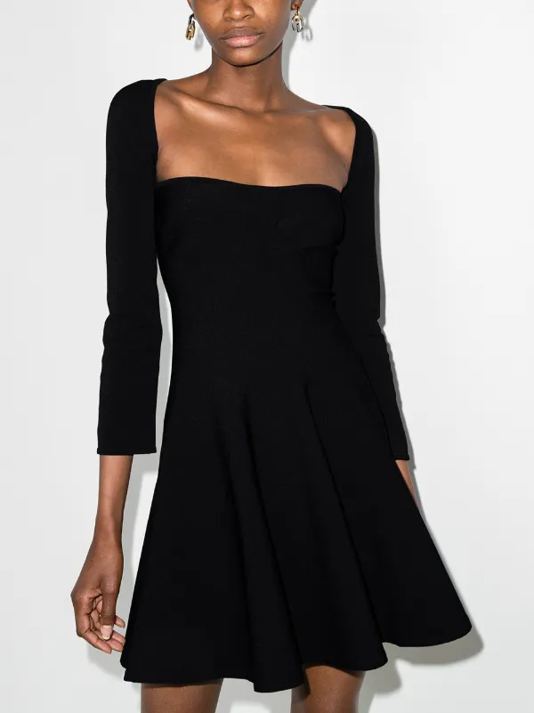 Khaite Dylan Square Neck Mini Dress Farfetch