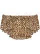 Image 1 of Cloe Cassandro Teddy tiger-print off-shoulder top