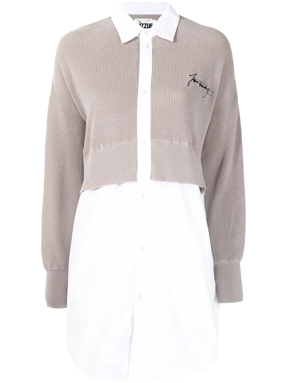 izzue платье-рубашка в двух тонах