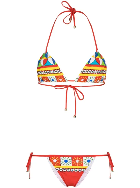 Dolce & Gabbana bikini con estampado geométrico