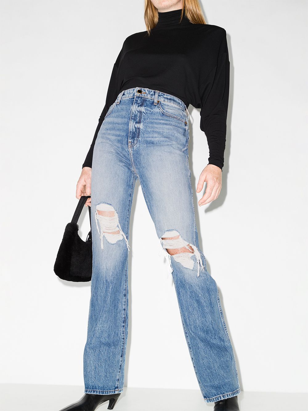 DANIELLE HIGH-WAISTED DISTRESSED JEANS