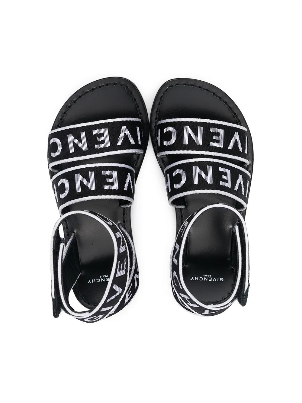 GIVENCHY LOGO-TAPE TOUCH-STRAP FASTENING SANDALS