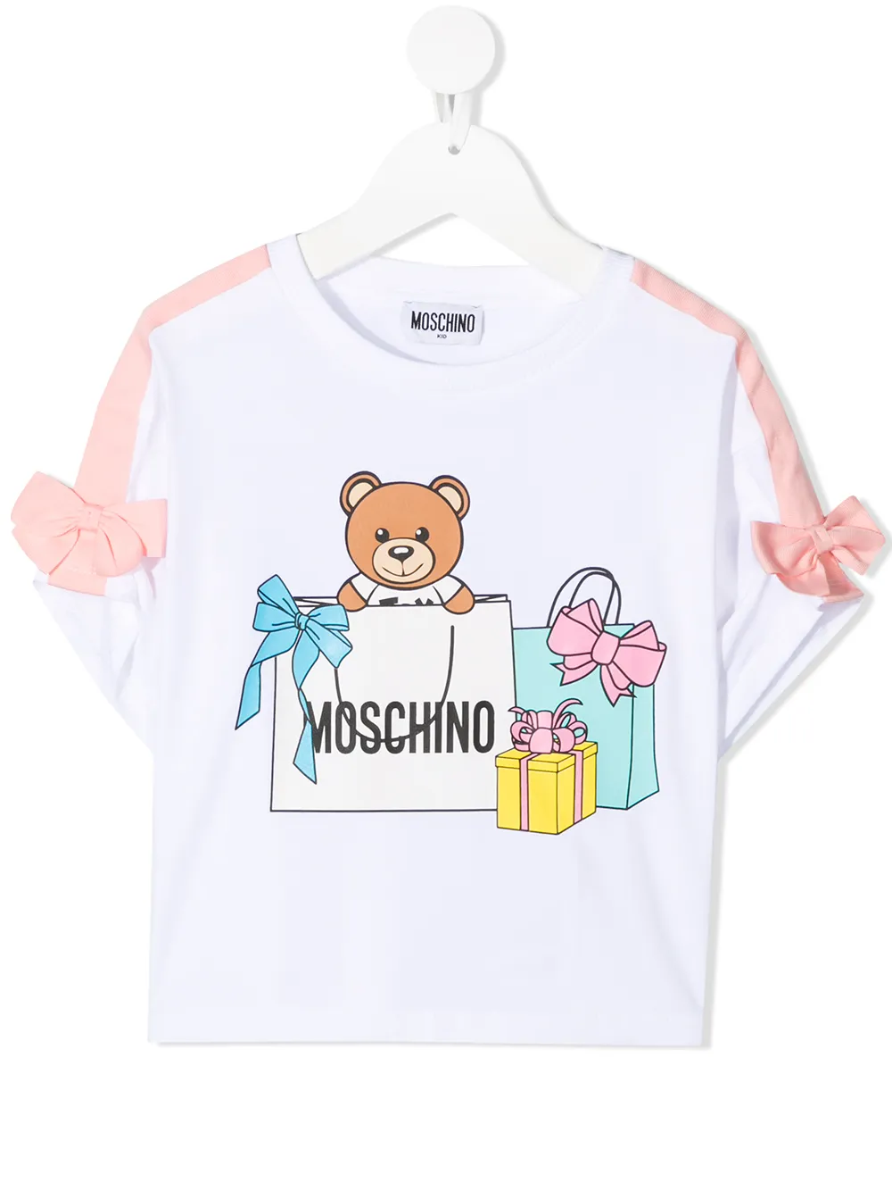 фото Moschino kids футболка teddy bear