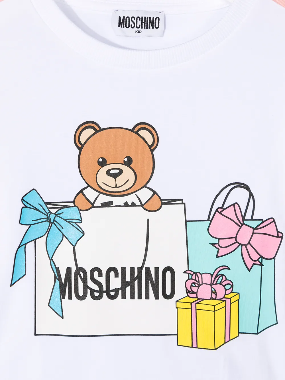 фото Moschino kids футболка teddy bear