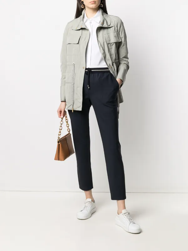 ジャケット LORENA ANTONIAZZI Women Jackets I2421CP75A4394 Grey Lorena Antoniazzi tie-waist Windbreaker Jacket | Grey