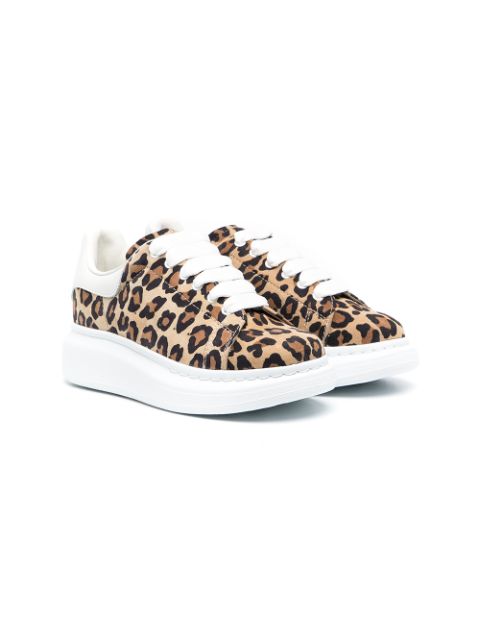 Alexander McQueen Kids - Oversized leopard sneakers